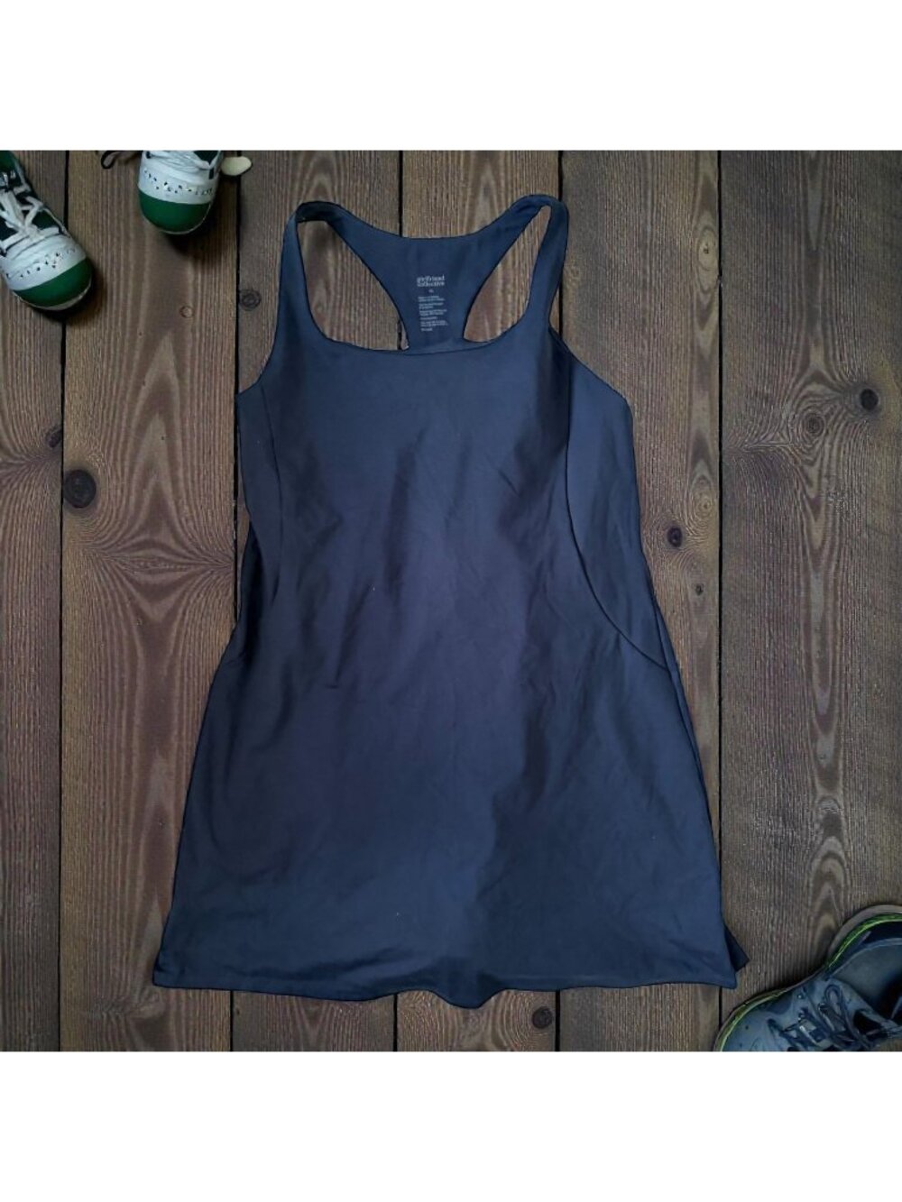 GIRLFRIEND COLLECTIVE Navy Blue Built in Bra Shorts Active Dress Size XL